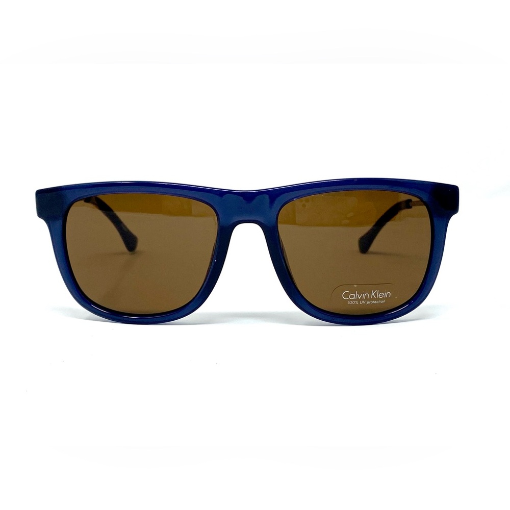 Calvin Klein Men’s Sunglasses CK3186S 438 Blue Frame Brown Lens New